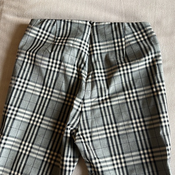 NEW Rag & Bone Woman Simone Cropped Checked Woven Skinny Pants Gray Size 4 - Picture 9 of 11